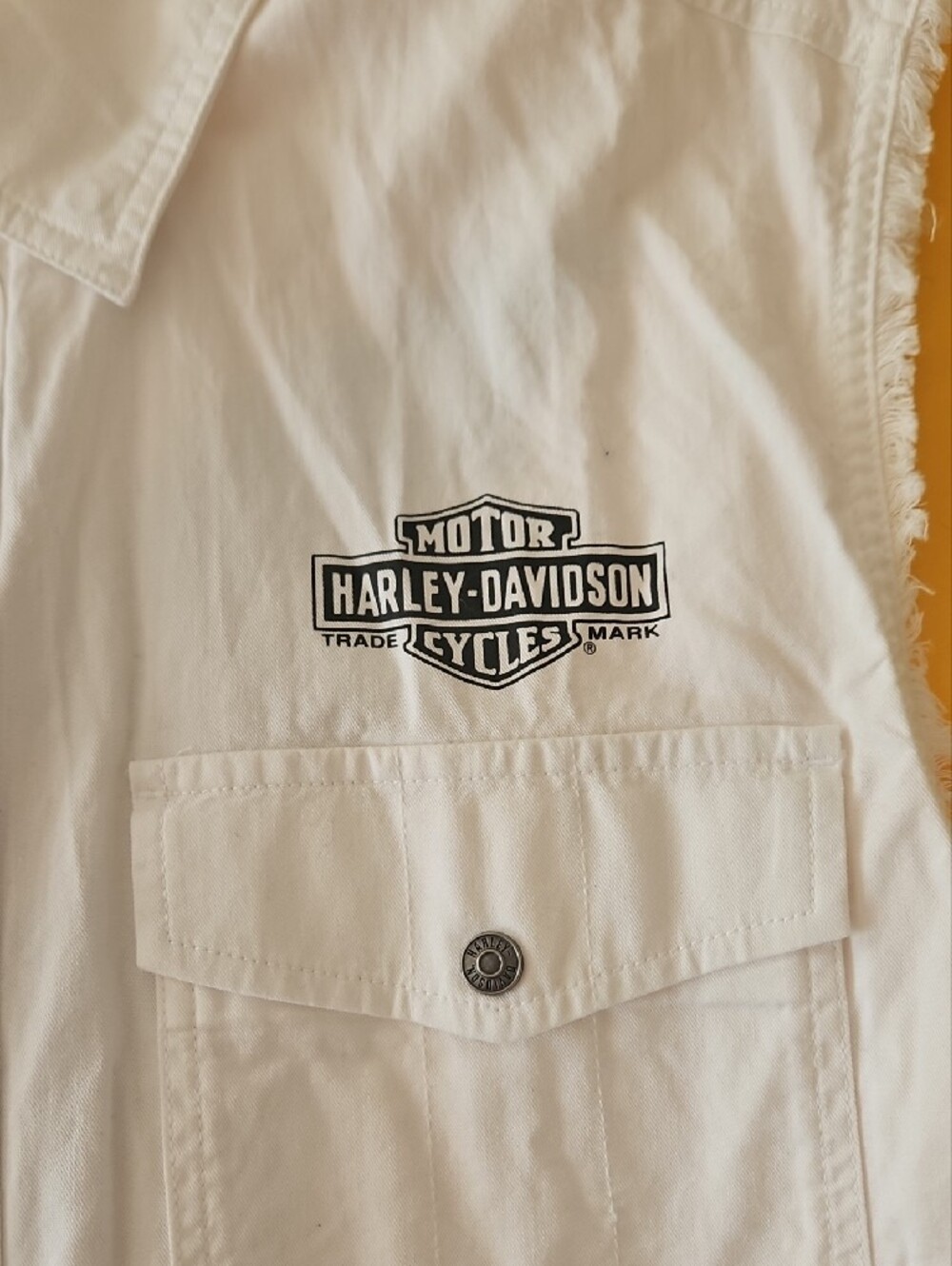 Harley-Davidson White Sleeveless Shirt/Vest Size Large - Picture 3 of 5
